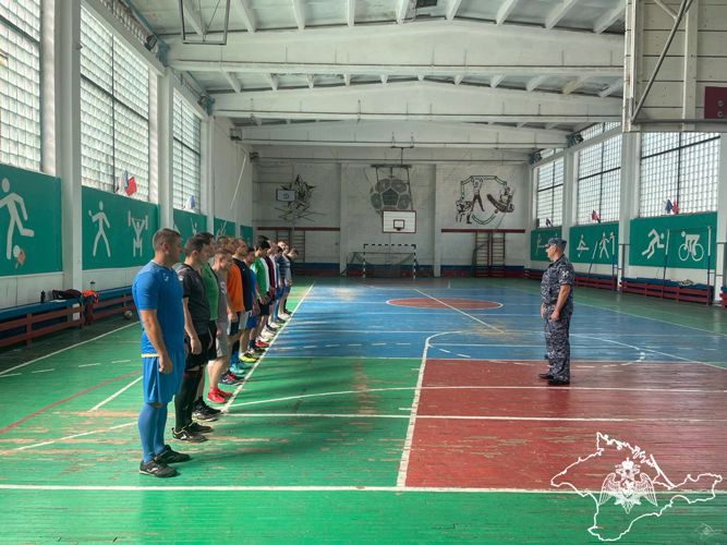 В День физкультурника в Симферополе прошло первенство по мини-футболу среди росгвардейцев