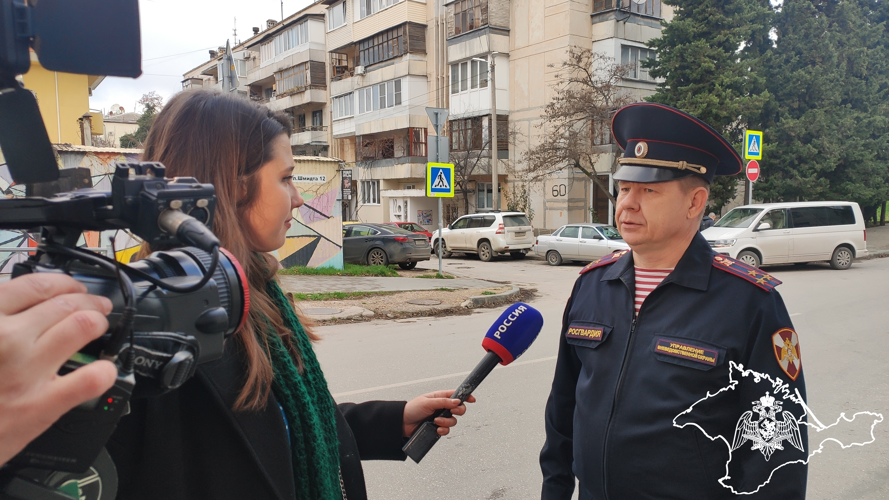 Журналистам ГТРК «Севастополь» рассказали о служебных буднях сотрудников вневедомственной охраны Росгвардии