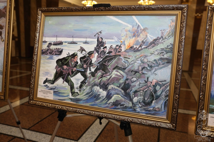 Выставка художественных работ ветерана-фронтовика в Центральном музее Росгвардии напомнила о ценности великого подвига во имя светлого будущего