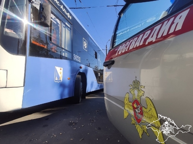 Сотрудники Росгвардии задержали правонарушителя в севастопольском троллейбусе